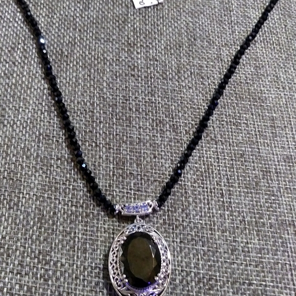 NWT-TANZANITE & TAHITIAN, BLACK SPINEL. STERLING. 20" - Picture 6 of 11